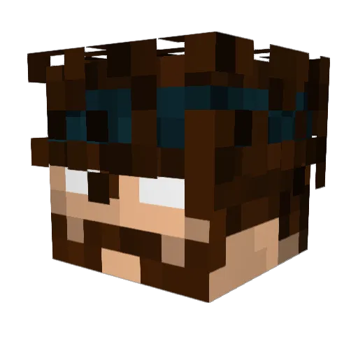 Kiani Minecraft avatar head, 3D render