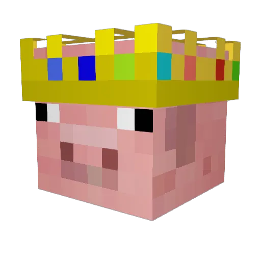 Kianray Minecraft avatar head, 3D render