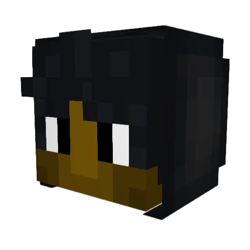 Kianshi Minecraft avatar head, 3D render