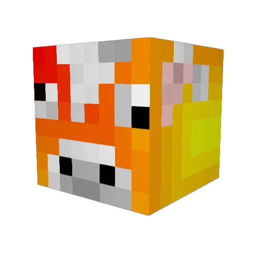 KiaraBishop Minecraft avatar head, 3D render