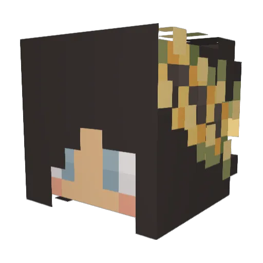 KiaraEngen Minecraft avatar head, 3D render