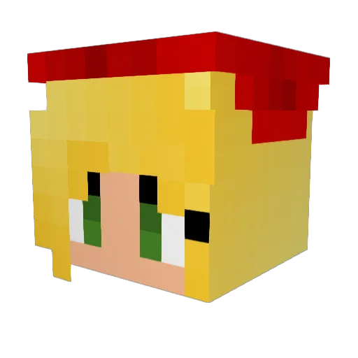 KiaraKup Minecraft avatar head, 3D render