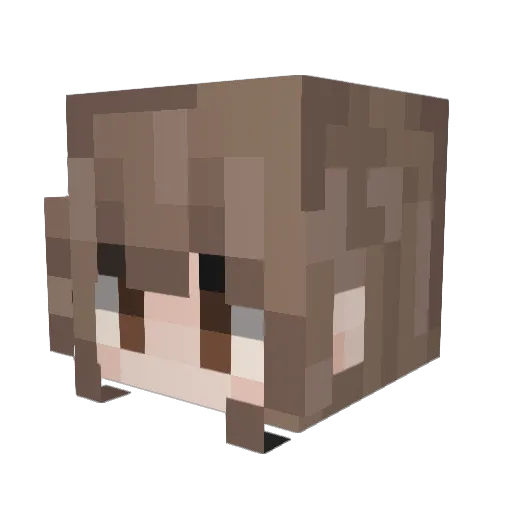Kiaraofzo Minecraft avatar head, 3D render