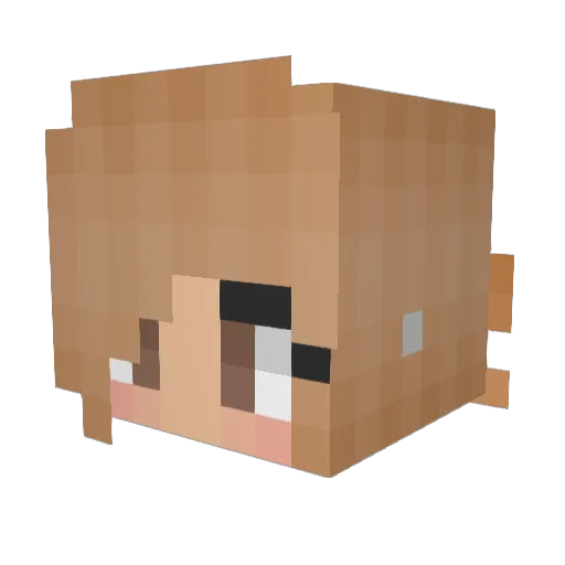 KiarenS Minecraft avatar head, 3D render