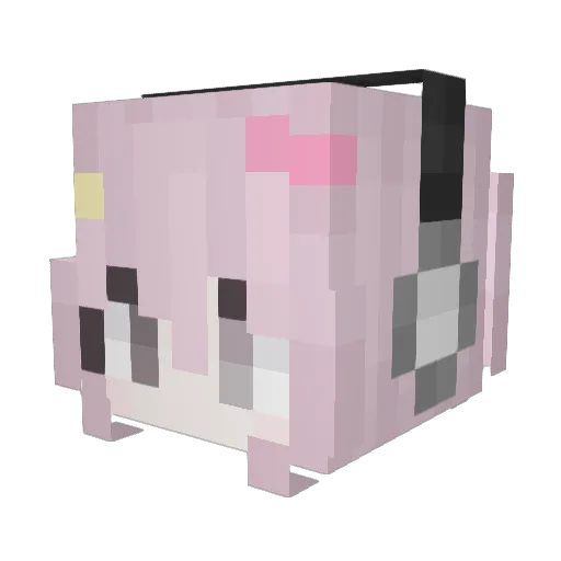 Kiarwa Minecraft avatar head, 3D render
