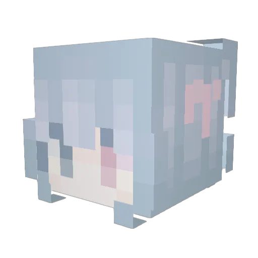 Kiaryta Minecraft avatar head, 3D render