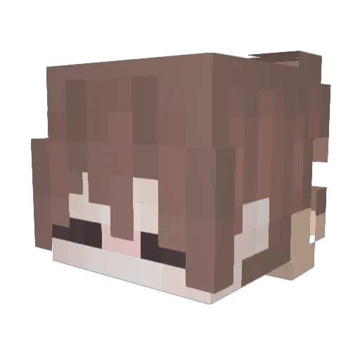 Kiatotii Minecraft avatar head, 3D render
