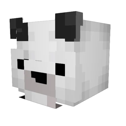 Kiattt Minecraft avatar head, 3D render