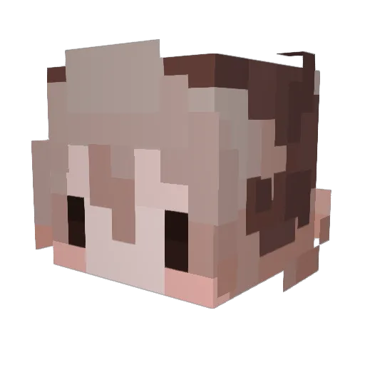 Kiawee Minecraft avatar head, 3D render