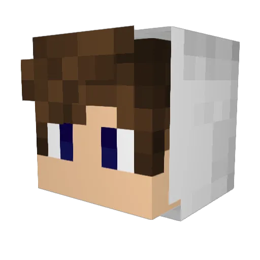 Kibat_ Minecraft avatar head, 3D render