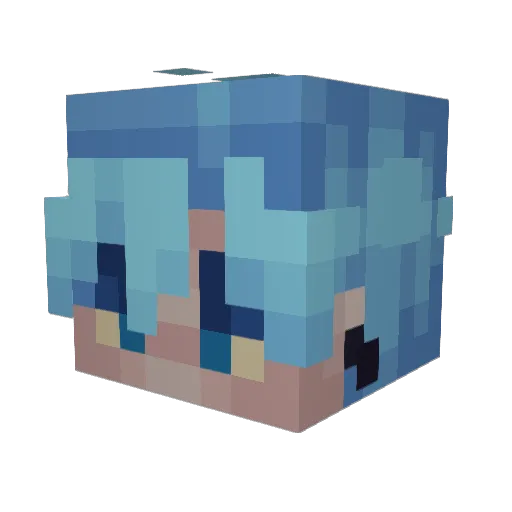 KibbaXx Minecraft avatar head, 3D render