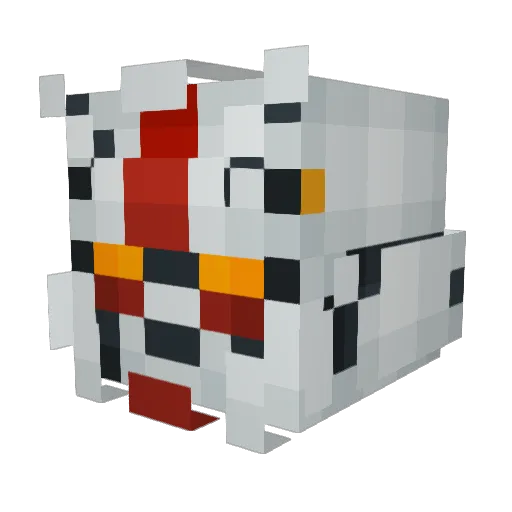 Kibblekittyprinn Minecraft avatar head, 3D render