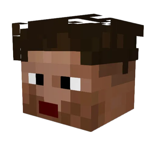 Kibbo30 Minecraft avatar head, 3D render