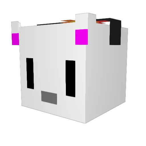 Kibi_ Minecraft avatar head, 3D render