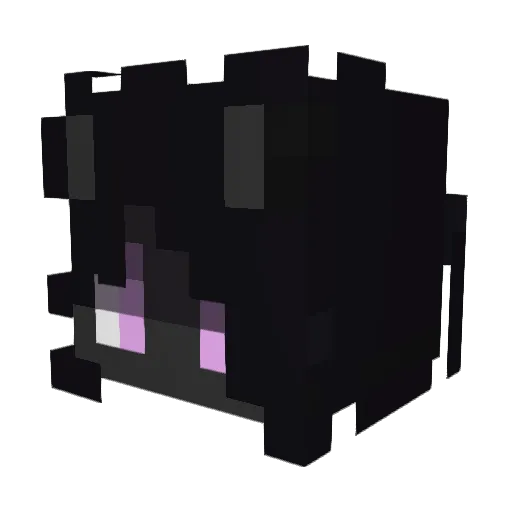 KibishiKiti Minecraft avatar head, 3D render