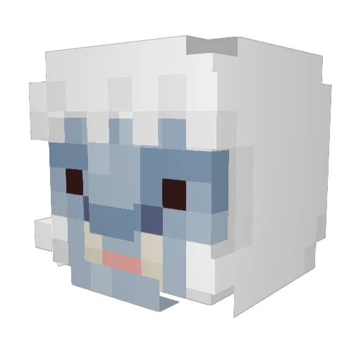 Kibitsu Minecraft avatar head, 3D render
