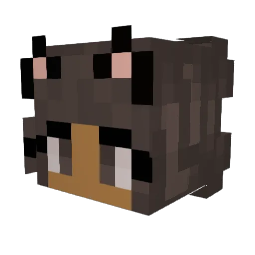 Kibizu Minecraft avatar head, 3D render