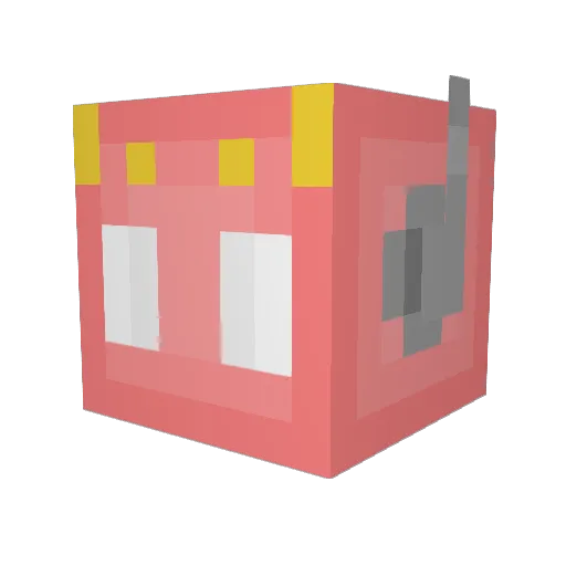 Kiboard Minecraft avatar head, 3D render