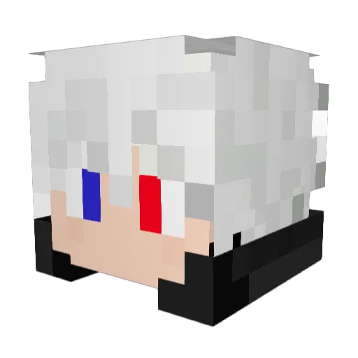 Kiboka_0724 Minecraft avatar head, 3D render