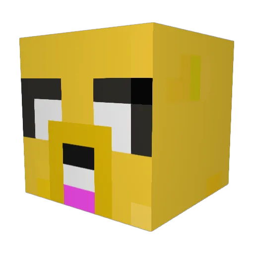 Kiborg89 Minecraft avatar head, 3D render