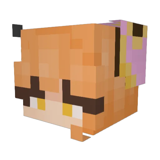 Kiboring_ Minecraft avatar head, 3D render