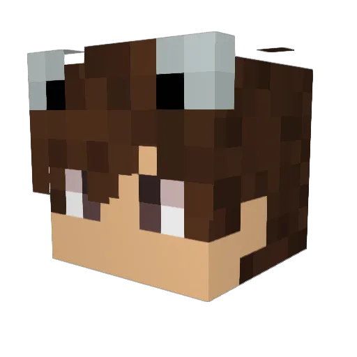 Kibozzz Minecraft avatar head, 3D render