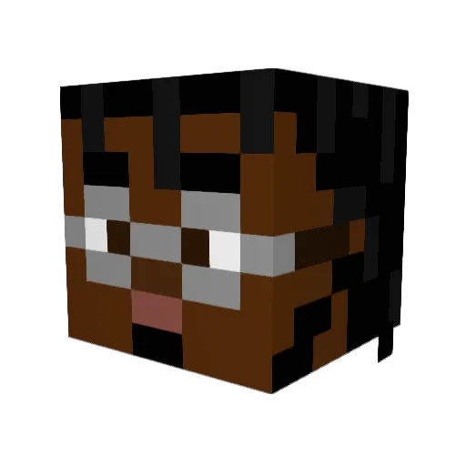 Kibsi666 Minecraft avatar head, 3D render