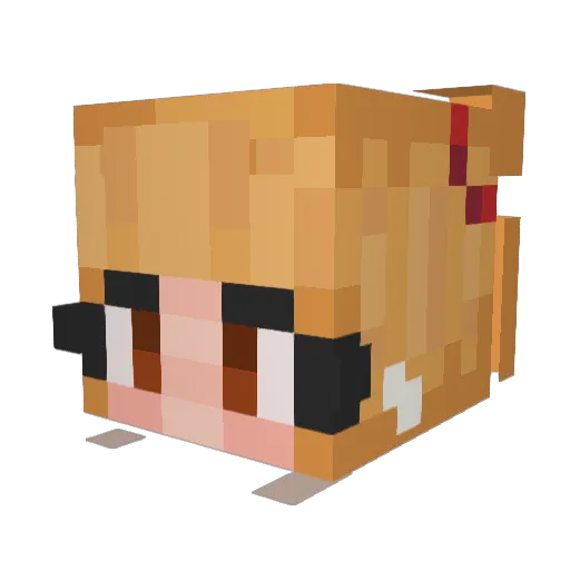 Kibunnu Minecraft avatar head, 3D render