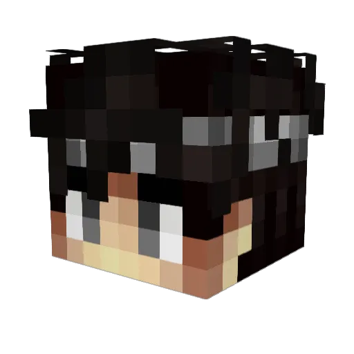 Kic_ Minecraft avatar head, 3D render