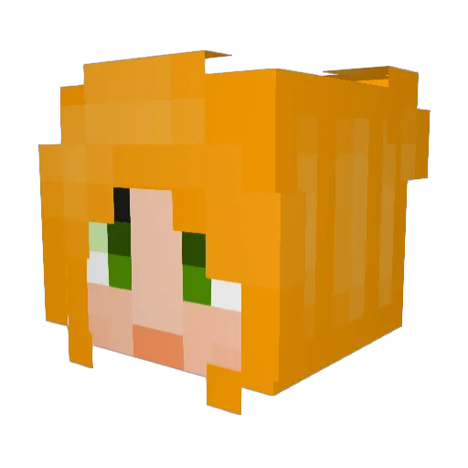 Kica20 Minecraft avatar head, 3D render