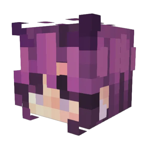 Kichainn Minecraft avatar head, 3D render