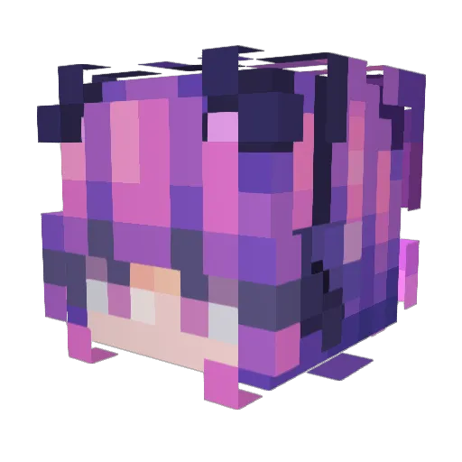 KiciRozek Minecraft avatar head, 3D render