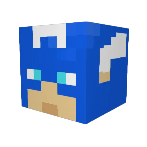 KickAssJoe Minecraft avatar head, 3D render