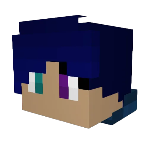 KickCreeper212 Minecraft avatar head, 3D render