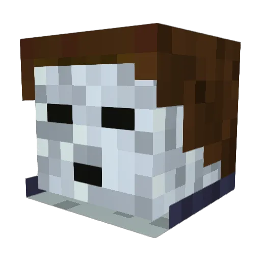 KickMeDown Minecraft avatar head, 3D render