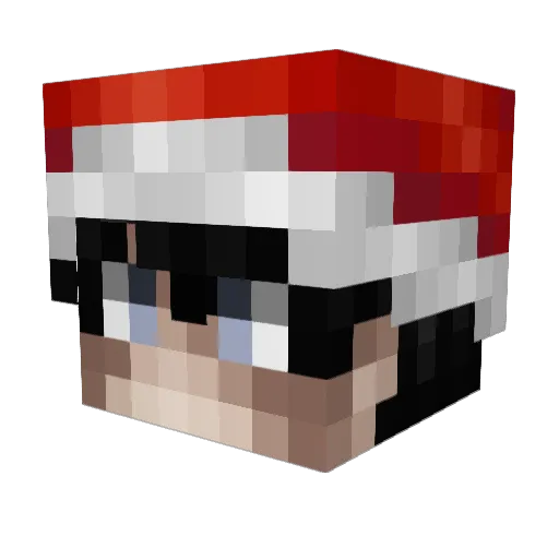 KickOffGoal Minecraft avatar head, 3D render