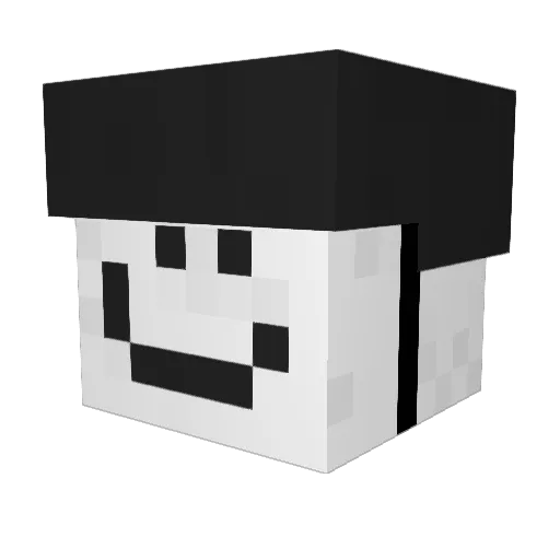 KickaWoompy Minecraft avatar head, 3D render