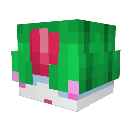 Kickemman Minecraft avatar head, 3D render