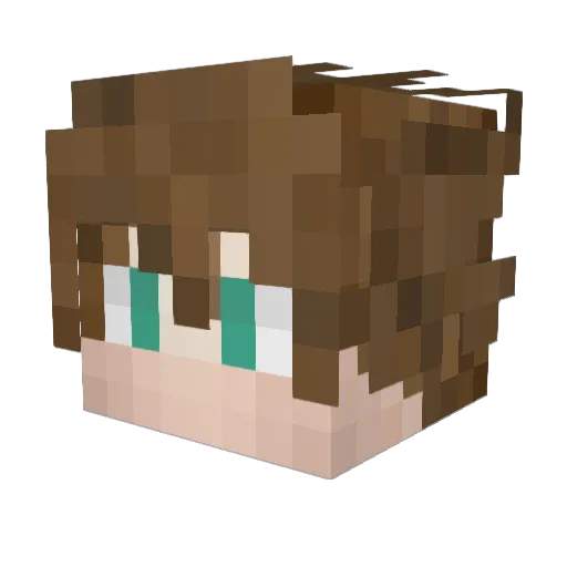 KickingCars Minecraft avatar head, 3D render