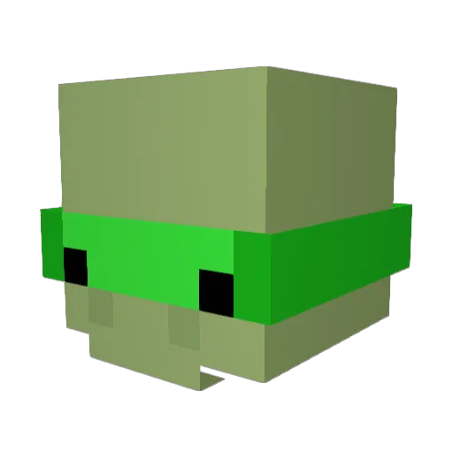 Kickoman Minecraft avatar head, 3D render