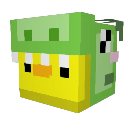 Kicks23 Minecraft avatar head, 3D render