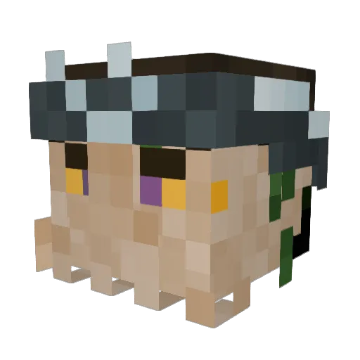 KickstandYT Minecraft avatar head, 3D render
