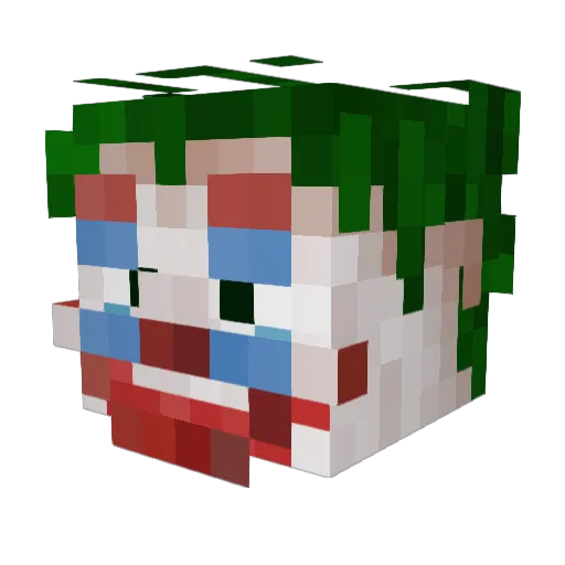 Kicksu Minecraft avatar head, 3D render