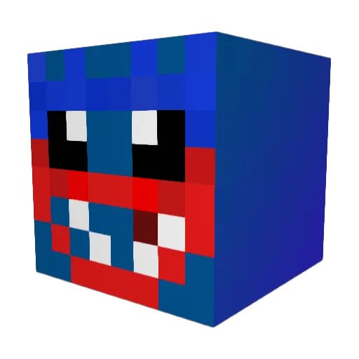 Kicsivito Minecraft avatar head, 3D render