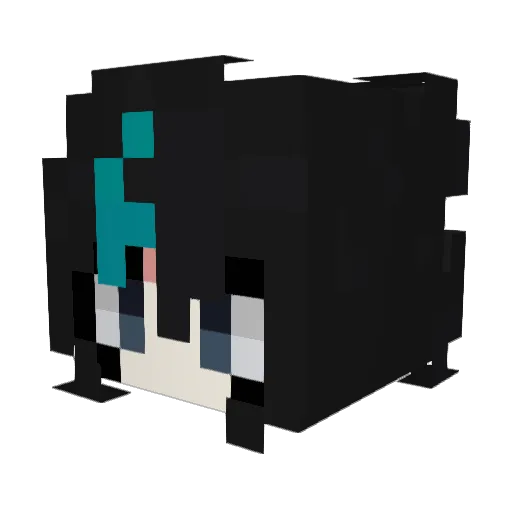 KidAbby Minecraft avatar head, 3D render