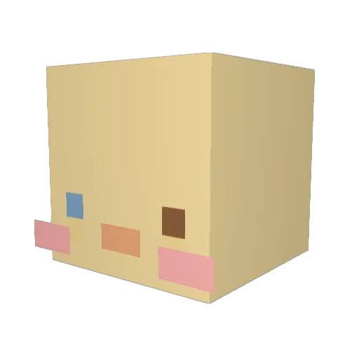 KidAlanis Minecraft avatar head, 3D render