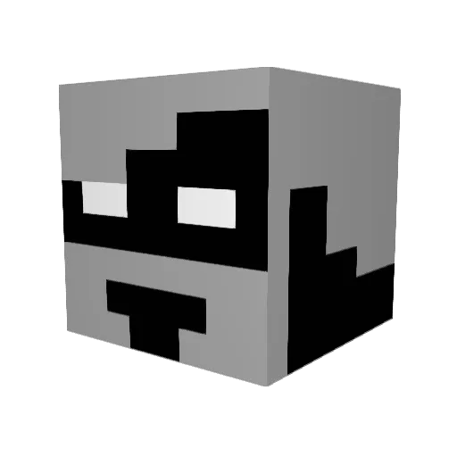 KidDarkKnight Minecraft avatar head, 3D render