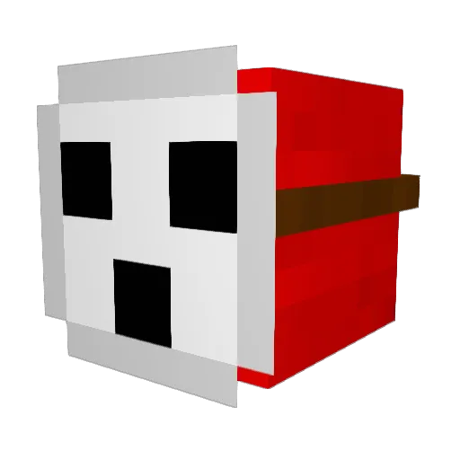 KidDome Minecraft avatar head, 3D render