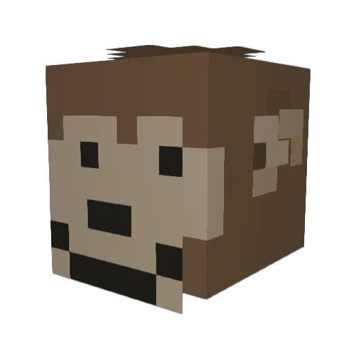 KidIet Minecraft avatar head, 3D render