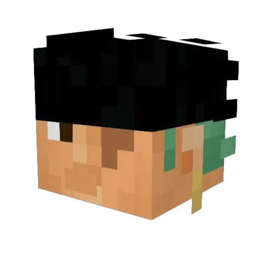 KidJingy Minecraft avatar head, 3D render